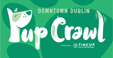 Image has Downtown Dublin Pup Crawl logo